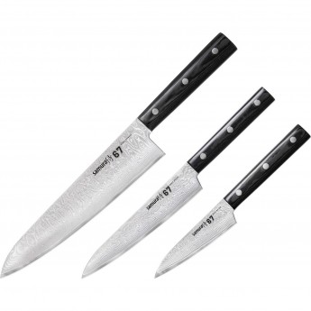 Набор из 3-х ножей SAMURA 67 DAMASCUS SD67-0220M/K Набор из 3-х ножей SAMURA 67 DAMASCUS SD67-0220M/K